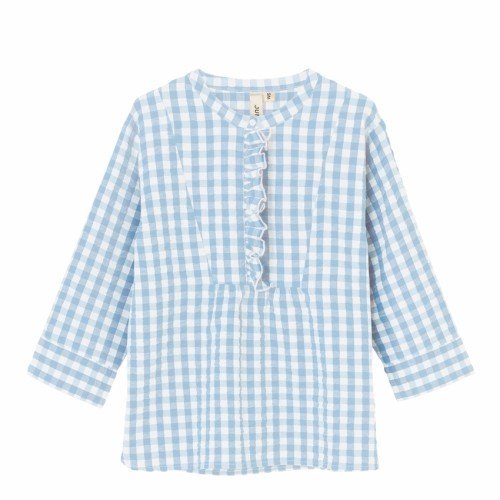 Juna Bæk&Bølge Irene natskjorte - lyseblå - Bahne